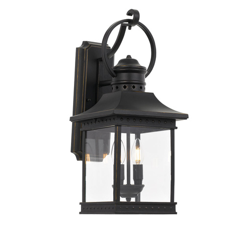FERGUS EXTERIOR WALL BRACKET 2x40wE14max D:230 H:545 P:300 - IP43 BLACK