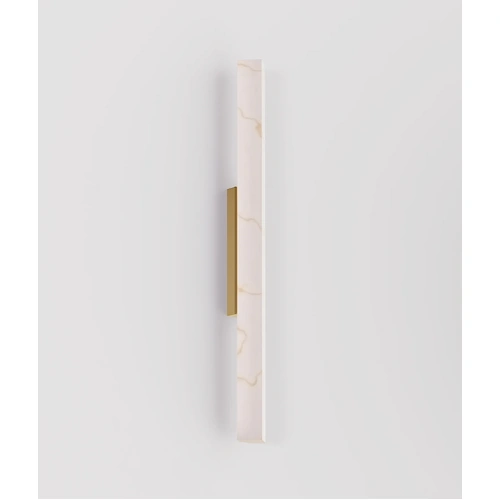 WALL Int S/M 14W LARGE Angled FR Faux Marble w/Veining effect & Brass Highli Tri Dim L824mm 1082Lm