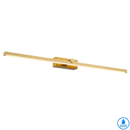 FOLEY 80 VANITY WALL LIGHT 20wLED 3CCT IP44 NON-DIM L800 P100 H550 3000K-5000K ANT GOLD