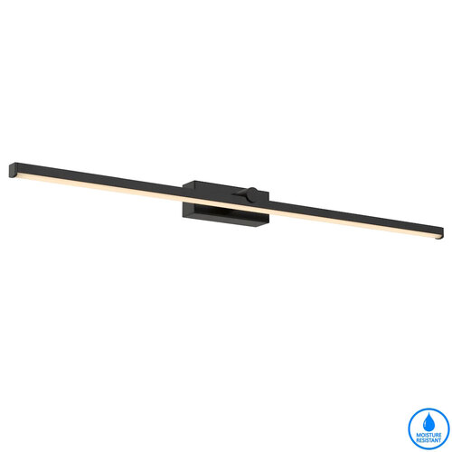 FOLEY 80 VANITY WALL LIGHT 20wLED 3CCT IP44 NON-DIM L800 P100 H550 3000K-5000K BLACK