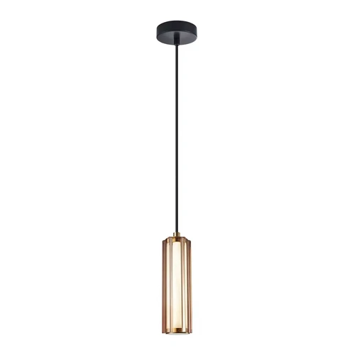 PENDANT S/M LED Coffee Glass w/Curve Cylinder 3W Tri 3K/4K/6K 251/258/250 Lm