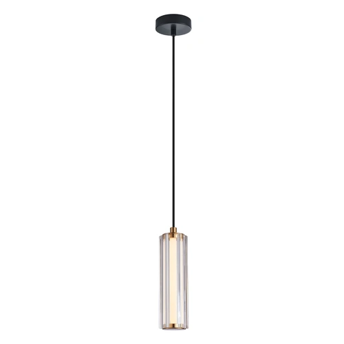 PENDANT S/M LED Clear Glass w/Curve Cylinder 3W Tri 3K/4K/6K 251/258/250 Lm