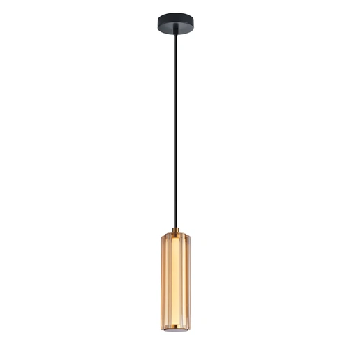 PENDANT S/M LED Amber Glass w/Curve Cylinder 3W Tri 3K/4K/6K 251/258/250  Lm