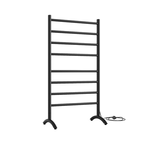 Thermorail Free Standing Straight/Round 600x1080x300mm 110Watts 8 Bars - Matt Black 