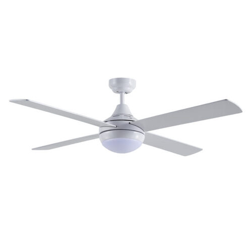 Link 1220mm 4 Blade Ceiling Fan with 15w LED Tricolour Light White