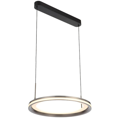FULCRUM 40CM PENDANT 40wLED D400 H30 3000K DIM CAB 2m 1710Lm PEARL GREY/FROST