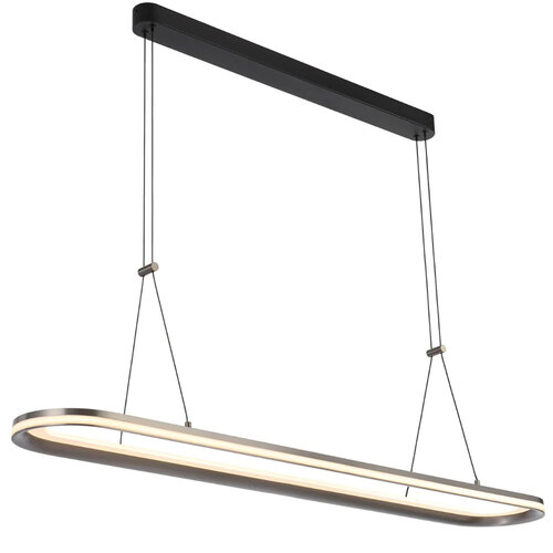 FULCRUM RECTANGLE PENDANT 76wLED L1170 W200 3000K DIM 3230Lm CAB 2m PEARL GREY/FROST
