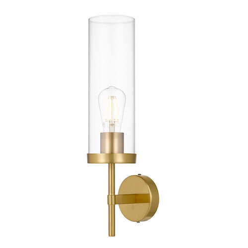 GAROT WALL LAMP 25wE27max D:90 H:450 P:120 ANT.GOLD / CLEAR