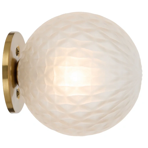 GASTON WALL LIGHT KIT 6wG9max P:128 W:120 H:120 ANT GOLD/ FROST TEAR PATTERN