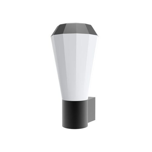 WALL S/M 20W TAPERED Dark Grey 3K IP54 Opal Diff 580 Lm