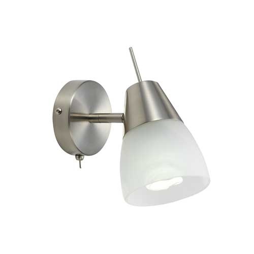 GIBSON WALL LAMP 14wE27 ON/OFF D:105 NICKEL / WH MARBLE