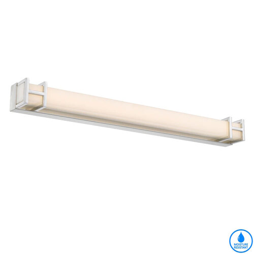 GILSON 60 VANITY WALL LIGHT 12wLED 3CCT IP44 NON-DIM L616 P80 H60 3000K-5000K CHROME