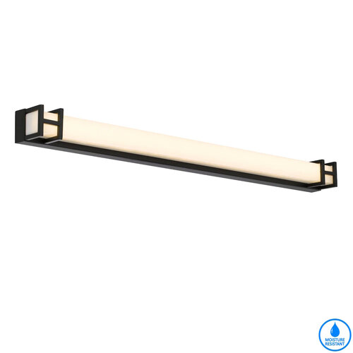 GILSON 80 VANITY WALL LIGHT 20wLED 3CCT IP44 NON-DIM L816 P80 H60 3000K-5000K BLACK