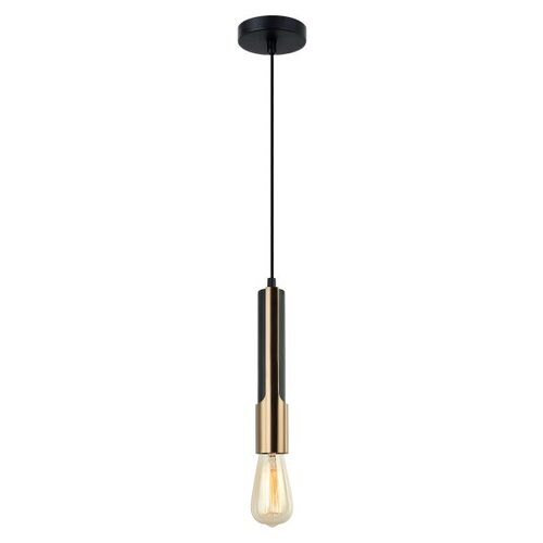 PENDANT ES Matt Blk Vertical Brass Plate Tube OD50mm