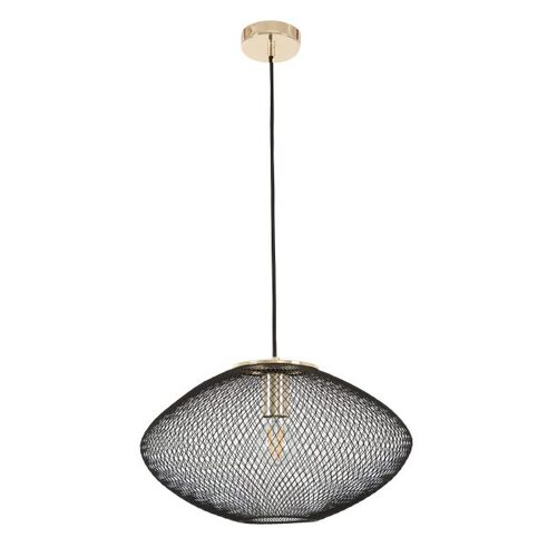 PENDANT ES 60W Blk LGE Stainless Steel OD600mm