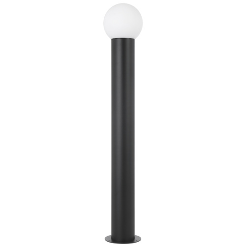 GOREM BOLLARD 25wE27max D:150 H:900 IP54 BLACK SAND/OPAL MATT
