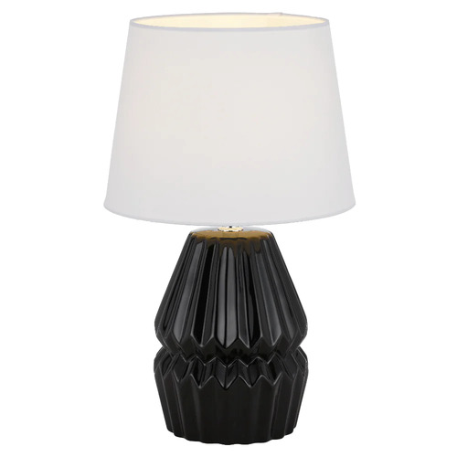 GREET CERAMIC TABLE LAMP 25wE27max H:385 D:230 BLACK/WHITE