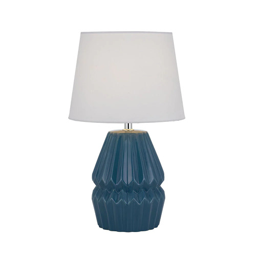 GREET CERAMIC TABLE LAMP 25wE27max H:385 D:230 BLUE/WHITE