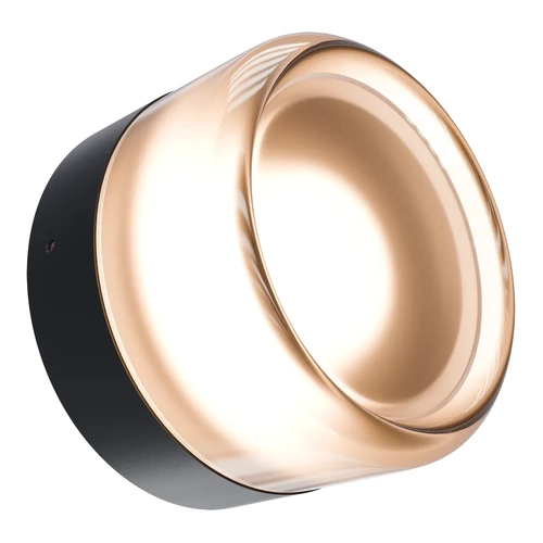 Gull Frosted Acrylic Ø138mm LED Wall Light 5W TRI Colour Non-dimmable Black IP65