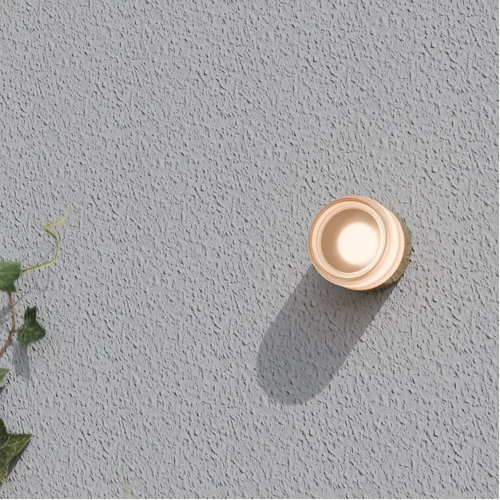 Gull Frosted Acrylic Ø138mm LED Wall Light 5W TRI Colour Non-dimmable Brass IP65