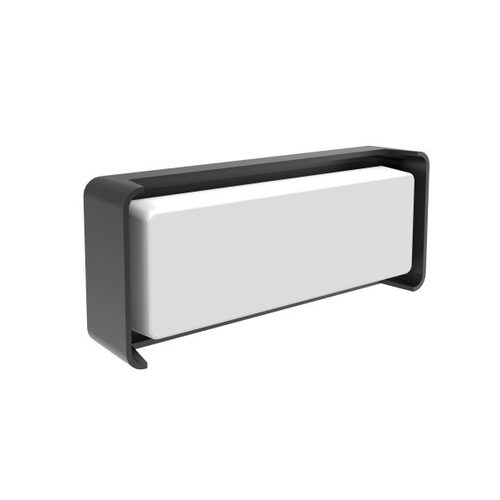 WALL S/M 13W RECT Dark Grey 3K IP65 Opal Diff Rounded 732Lm