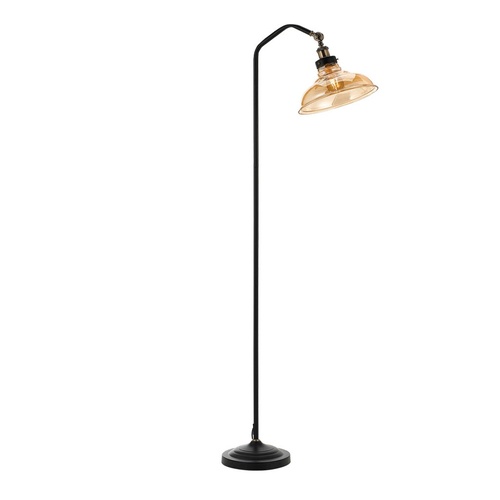 HERTEL FLOOR LAMP 25wE27max  D 300 H1620cable2.0 BLACK AMBER