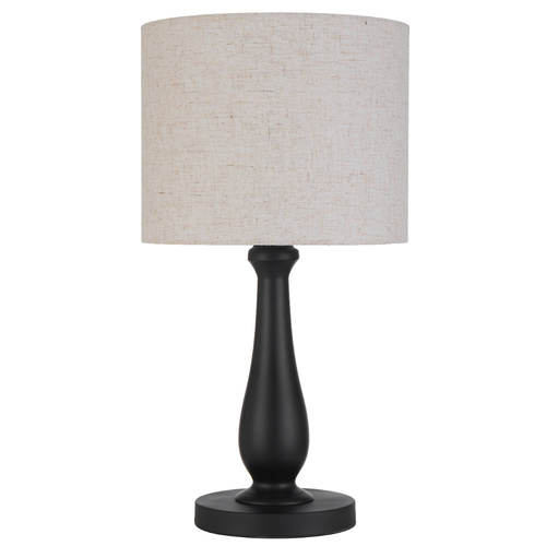 HOMMER TABLE LAMP 25wE27max D:300 H:550 INLINE SWT BLACK / BEIGE