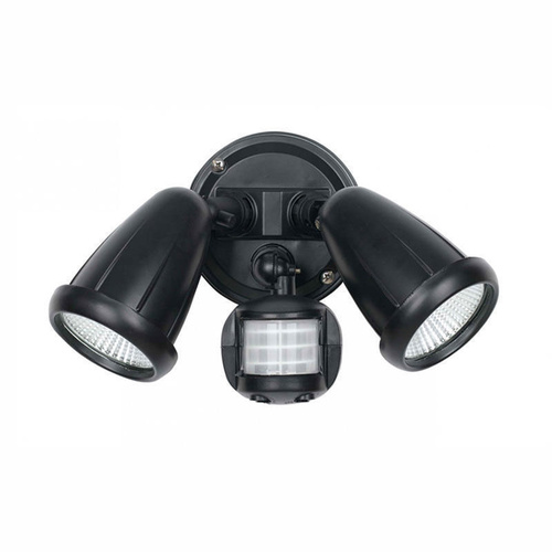 ILLUME TWIN EXTERIOR SENSOR 2x10wLED IP44 - New IP54 BLACK 5000K 1700Lm