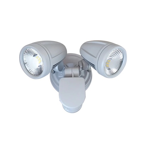 ILLUME TWIN EXTERIOR SENSOR 2x10wLED IP44 SILVER 5000K 1600Lm