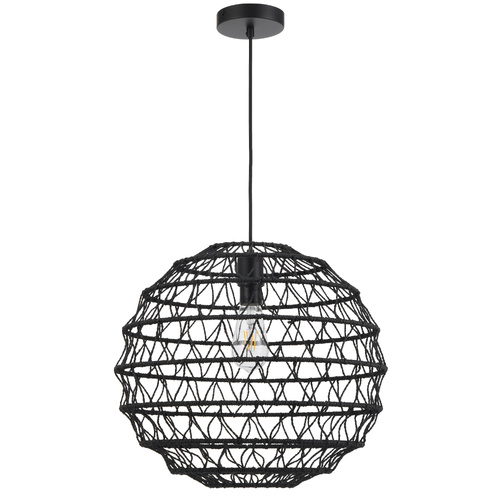IVALO 45 PENDANT 25wE27max D:450 HOOK H:145 cab.2M BLACK CANOPY CABLE / BLACK