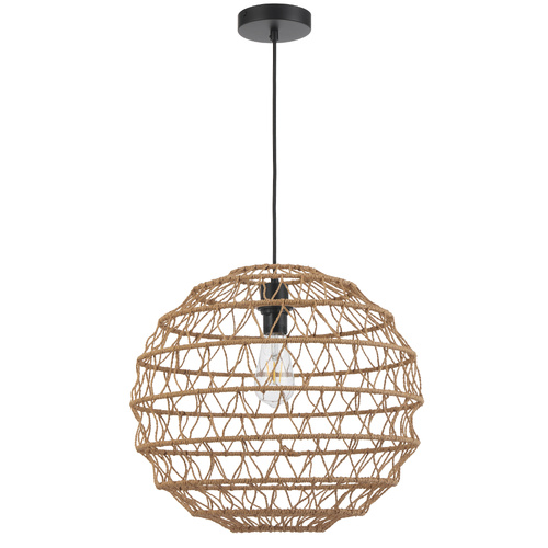 IVALO 45 PENDANT 25wE27max D:450 HOOK H:145 cab.2M BLACK CANOPY CABLE / NATURAL