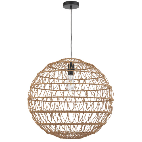 IVALO 60 PENDANT 25wE27max D:600 HOOK H:290 cab.2M BLACK CANOPY CABLE / NATURAL