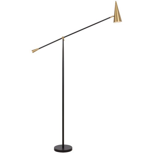 JIBARA FLOOR LAMP 25wE27max L1000 W250 H2350 FOOT SWT BLACK / BRASS
