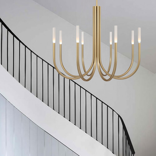 JOSHUA 8 LTS PENDANT 8x3wLED 3000K D:980 H:790 Rod:1.5m NON-DIM PAINTED GOLD