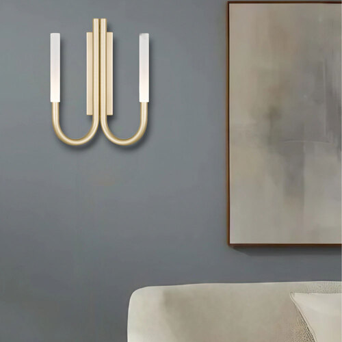 JOSHUA WALL LIGHT 2x3wLED 3000K  L:195 P:115 H:270 250Lm NON-DIM IP20 PAINTED GOLD