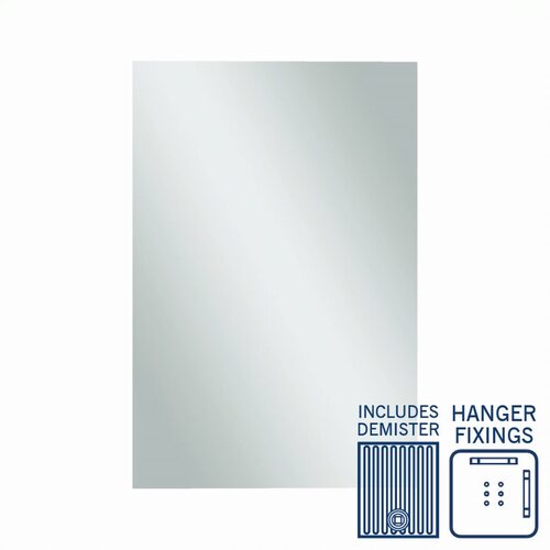 Jackson Rectangle Polished Edge Mirror - 1200x800mm with Hangers and Demister