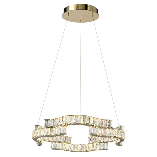 JURA 1 TIER PENDANT 50wLED DIM W/RMOTE 5000LM 2.5m cab 3300K-4200K-6500K GOLD