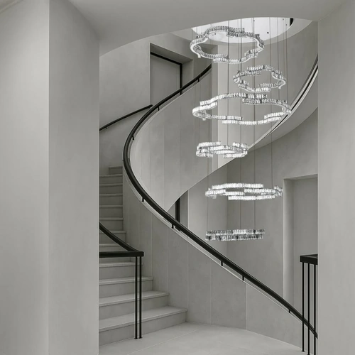 (3 Parts) JURA 6TIER PENDANT 360wLED DIM W/RMOTE 45600LM 3300K-4200K-6500K CHROME