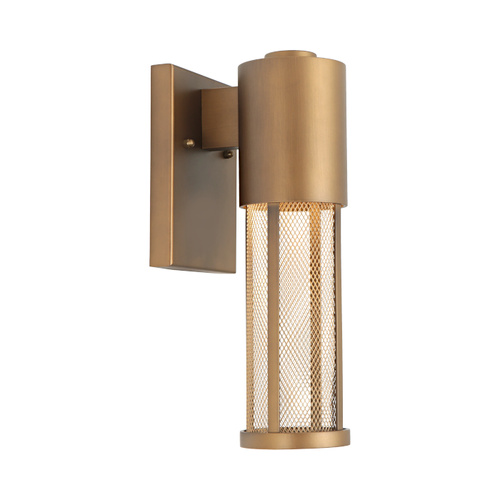 KASSEL 1LT EXTERIOR WALL LIGHT AGED BRASS