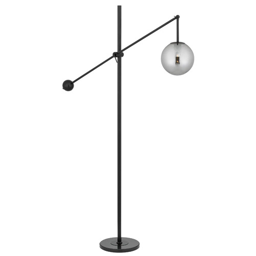 KEMI FLOOR LAMP 25wE27max L:1200 H:1800 Foot Switch BLACK / SMOKE