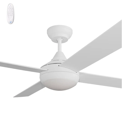 Kestrel DC 52" White Steel Body ABS Blades - LED