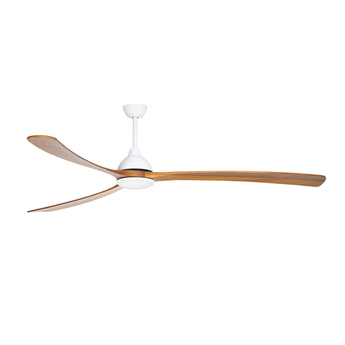 Fanco Sanctuary DC - 92'' (234cm) - White (M) - Teak (B) - CCT LED