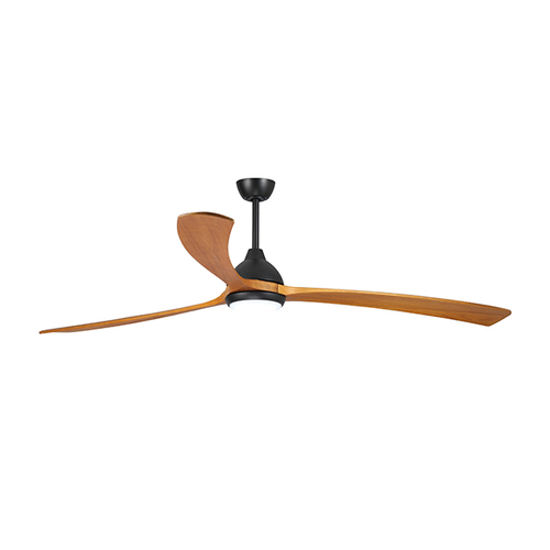Fanco Sanctuary DC - 92'' (234cm) - Black (M) - Teak (B) - CCT LED