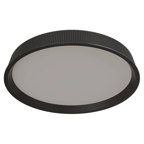 Kinglet 450mm Ribbed LED 36W CTC/Oyster Tri Colour Dimmable Black IP20