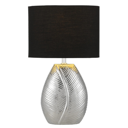 KLEE CERAMIC TABLE LAMP 25wE27max H:400 D:260 CHROME/BLACK
