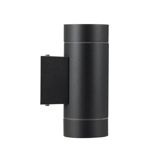 KMAN EX2 WALL LAMP 2x6wGU10max H:160 D:65 P:95 IP54 BLACK - GLOBES NOT INCLUDED