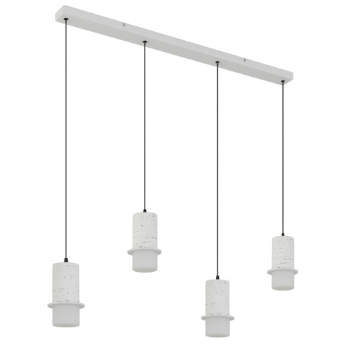 KOLISA 4LT BAR PENDANT 24wLED 2700K_4000K PLG L1010 W80 H180 cab.2M BIANCO WHITE/FROST