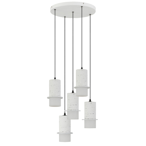 KOLISA 5LT PENDANT 30wLED 2700K_4000K plug D410 H180 cab.3M BIANCO WHITE/FROST