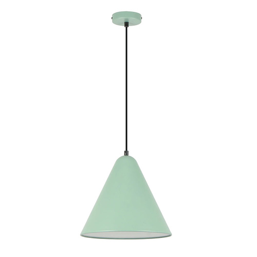 PENDANT ES Matt Green Iron Shade w/Frosted Acrylic Diffuser (Optional) CONE OD300mm