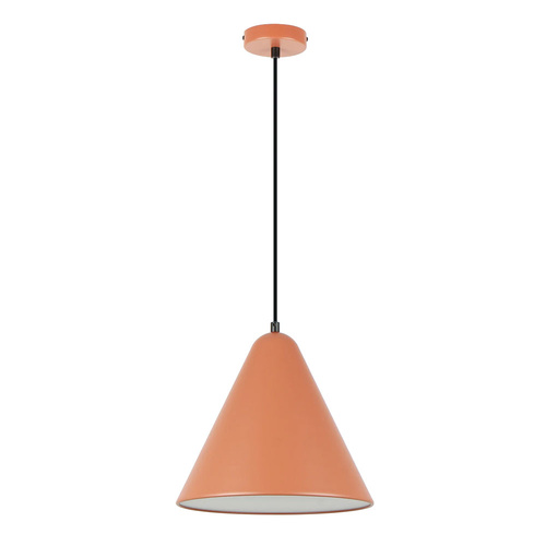 PENDANT ES Terra Cotta Iron Shade w/Frosted Acrylic Diffuser (Optional) CONE OD300mm